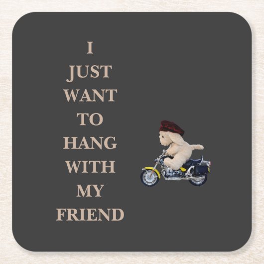 De motorrijder -  kartonnen onderzetters (Voorkant)