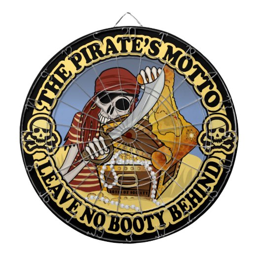De Motto van de Piraten Dartbord (Voorkant)