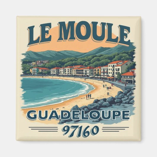 DE MOULE GUADELOUPE MAGNEET (Voorkant)