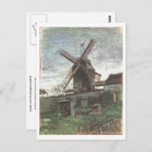 De Moulin de Blute-Fin, Van Gogh Fine Art Briefkaart (Voorkant / Achterkant)