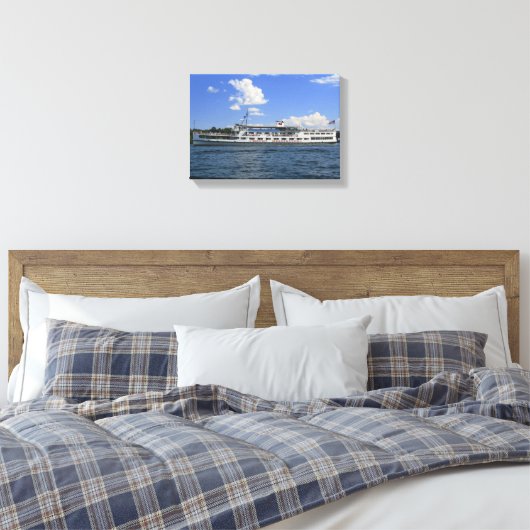 De Mount Washington op Lake Winnipesaukee Canvas (Insitu (Slaapkamer))