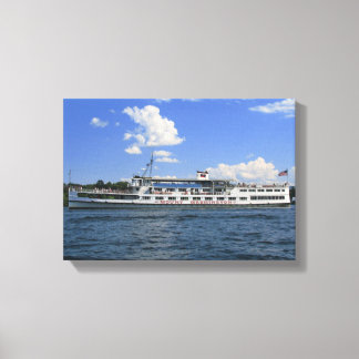 De Mount Washington op Lake Winnipesaukee Canvas Afdruk