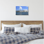 De Mount Washington op Lake Winnipesaukee Canvas Afdruk (Insitu (Slaapkamer))