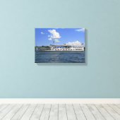 De Mount Washington op Lake Winnipesaukee Canvas Afdruk (Insitu (Houten vloer))