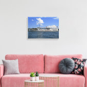 De Mount Washington op Lake Winnipesaukee Canvas Afdruk (Insitu (Woonkamer))
