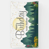 De "Mountain Escape" verjaardagsbanner Spandoek (Verticaal)