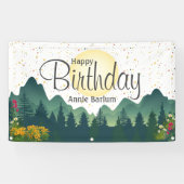 De "Mountain Escape" verjaardagsbanner Spandoek (Horizontaal)