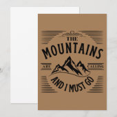 DE MOUNTAINEN ROEPEN EN IK MOET GAAN KAART (Voorkant / Achterkant)