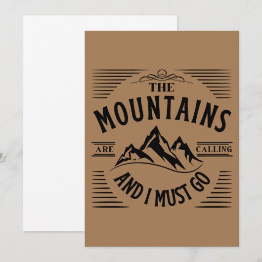 DE MOUNTAINEN ROEPEN EN IK MOET GAAN KAART (Voorkant / Achterkant)