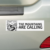 DE MOUNTAINS ROEPEN VEELEIDINGcamper RVing Bumpersticker (Op auto)