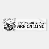 DE MOUNTAINS ROEPEN VEELEIDINGcamper RVing Bumpersticker (Voorkant)