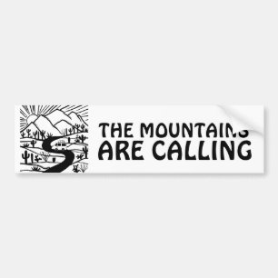 DE MOUNTAINS ROEPEN VEELEIDINGcamper RVing Bumpersticker