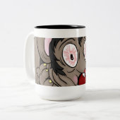 De Mousetrap Tweekleurige Koffiemok (Voorkant links)