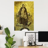 De mozaïek van de Maagd en de Kind uit de Hagia So Poster (Thuiskantoor)