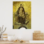 De mozaïek van de Maagd en de Kind uit de Hagia So Poster (Keuken)