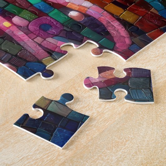 De Mozaïek van de Zeemeermin Marine Dance Legpuzzel (Zijkant)