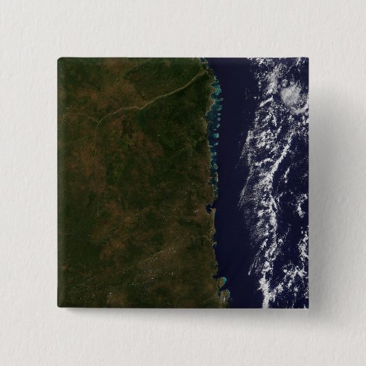 De Mozambikaanse kust Vierkante Button 5,1 Cm (Voorkant)
