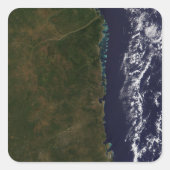 De Mozambikaanse kust Vierkante Sticker (Voorkant)