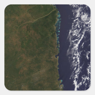 De Mozambikaanse kust Vierkante Sticker