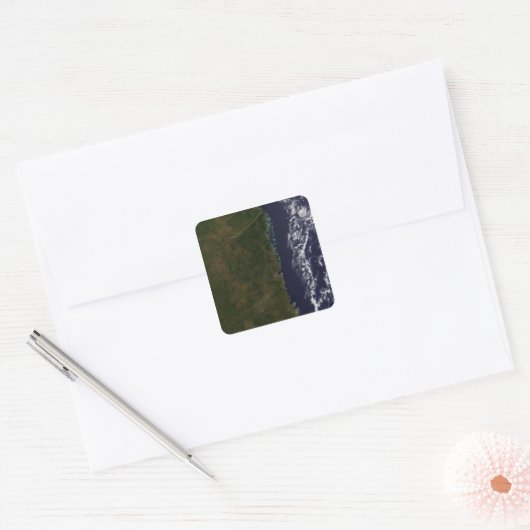 De Mozambikaanse kust Vierkante Sticker (Envelop)