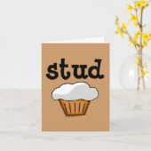 De Muffin van de nagel, Leuk Grappig Gebakken Goed Kaart (Gele Bloem)