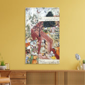 De mughal keizer Babur Canvas Afdruk (Insitu (Woonkamer))