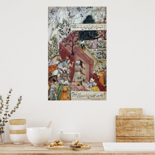 De mughal keizer Babur Poster (Keuken)
