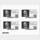 De mugshot rechthoekige sticker (Vel)
