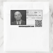 De mugshot rechthoekige sticker (Tas)