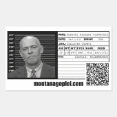 De mugshot rechthoekige sticker (Voorkant)