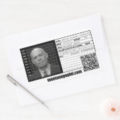 De mugshot rechthoekige sticker (Envelop)