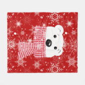 De muilkorf van een polair beer, Kerstmis Fleece Deken (Voorkant (Horizontaal))