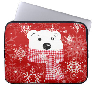 De muilkorf van een polair beer, Kerstmis Laptop Sleeve