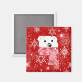 De muilkorf van een polair beer, Kerstmis Magneet (Voorkant / Achterkant)