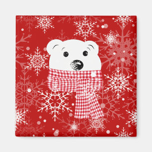 De muilkorf van een polair beer, Kerstmis Magneet