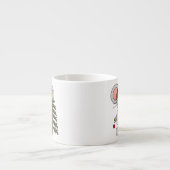 De Muis die van Kerstmis Boom verfraaien Espresso Kop (Voorkant)