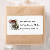 De Muis die van Kerstmis Boom verfraaien Etiket (Insitu)