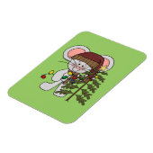 De Muis die van Kerstmis Boom verfraaien Magneet (Linkerzijde)