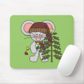 De Muis die van Kerstmis Boom verfraaien Muismat (Met muis)