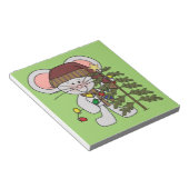 De Muis die van Kerstmis Boom verfraaien Notitieblok (Schuin)