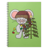 De Muis die van Kerstmis Boom verfraaien Notitieboek (Voorkant)
