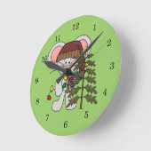 De Muis die van Kerstmis Boom verfraaien Ronde Klok (Hoek)