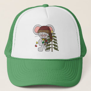 De Muis die van Kerstmis Boom verfraaien Trucker Pet