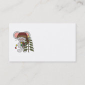 De Muis die van Kerstmis Boom verfraaien Visitekaartje (Achterkant)