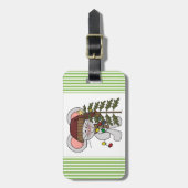 De Muis die van Kerstmis Boom verfraait Bagagelabel (Voorkant verticaal)