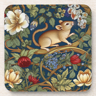 De muis en bloemen Art nouveau Bier Onderzetter