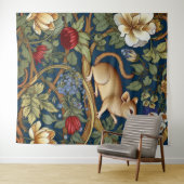 De muis en bloemen Art nouveau Wandkleed (In Situ (horizontaal))