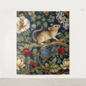 De muis en bloemen Art nouveau Wandkleed (Voorkant)