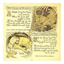 De muis en de leeuw Walter Crane