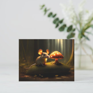 De muis en de paddenstoel briefkaart